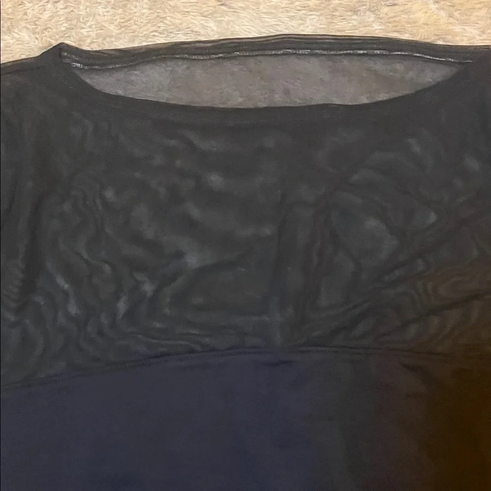 NWT A&F sheer arms and neck Black Long Sleeve Bodysuit. XS - Picture 2 of 9